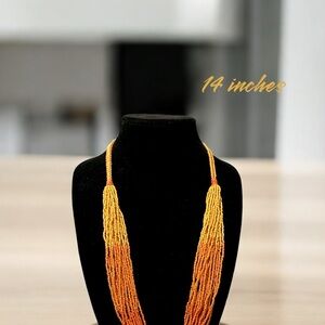 Elegant Orange Beaded Necklace